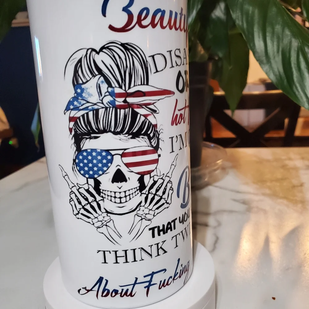 I'm The Crazy B****  Funny Adult 32oz Hydro Handle Bottle Tumbler 💜sale
